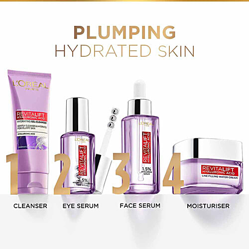 L'Oreal Paris Revitalift Hyaluronic Acid Hydrating Gel Face Wash - Gentle Cleansing, For Women, 100 ml  