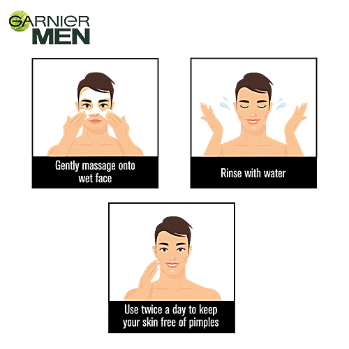 Garnier Men Acno Fight Facewash - With Salicylic Actives, For Pimple & Acne-Prone Skin, 150 g (Pack of 2) 