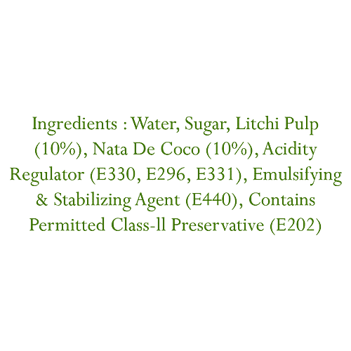 Alpha 8 Litchi Juice - Nata De Coco, Natural, Nutrition Drink, 200 ml  