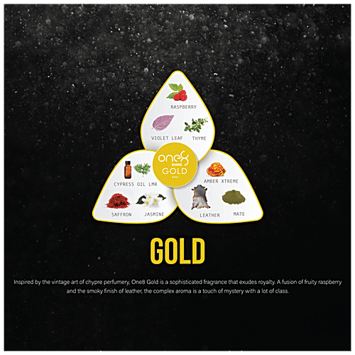 One8 By Virat Kohli Blends Eau De Toilette - Gold, Long Lasting Fragrance, For Men, 110 ml  