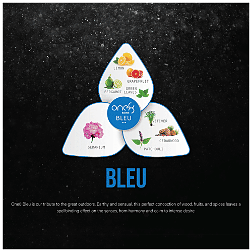 One8 By Virat Kohli Blends Eau De Toilette - Bleu, Long Lasting Fragrance, For Men, 110 ml  