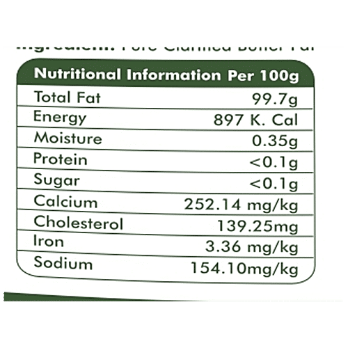 Jivika Naturals A2 Desi Cow Ghee - Pure & Natural, Non-GMO, Boosts Immunity, No Preservatives, 250 ml