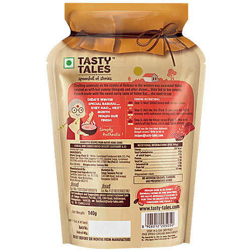 Tasty Tales Ready To Use Dessert Mix - Kolkata Nolen Gur Kheer, 140 g  