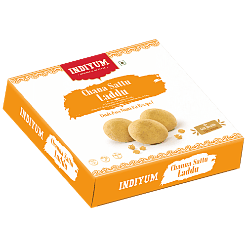Indiyum Channa Sattu Laddu - Gift Health This Season, 400 g Box