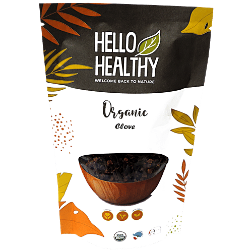Hello Healthy Organic Clove - Rich In Fibre, Vitamins, Minerals, 50 g