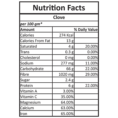 Hello Healthy Organic Clove - Rich In Fibre, Vitamins, Minerals, 50 g