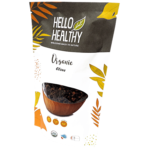 Hello Healthy Organic Clove - Rich In Fibre, Vitamins, Minerals, 50 g