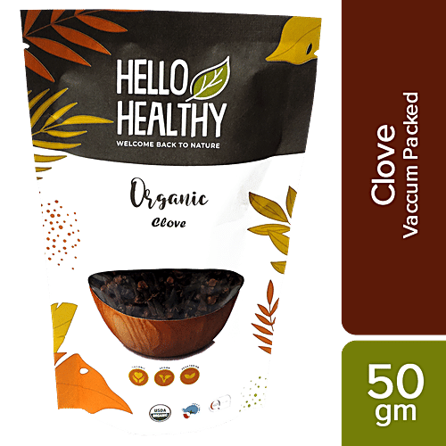 Hello Healthy Organic Clove - Rich In Fibre, Vitamins, Minerals, 50 g