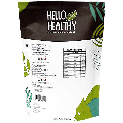 Buy Hello Healthy Organic Flax Seeds Helps Improve Digestive Health