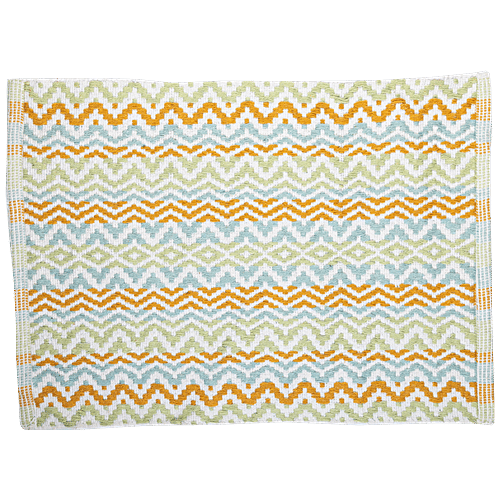 Buy Veriza Woven Kitchen/Balcony Rug/Mat Cotton, Durable, Easy To Clean, Off White Online at