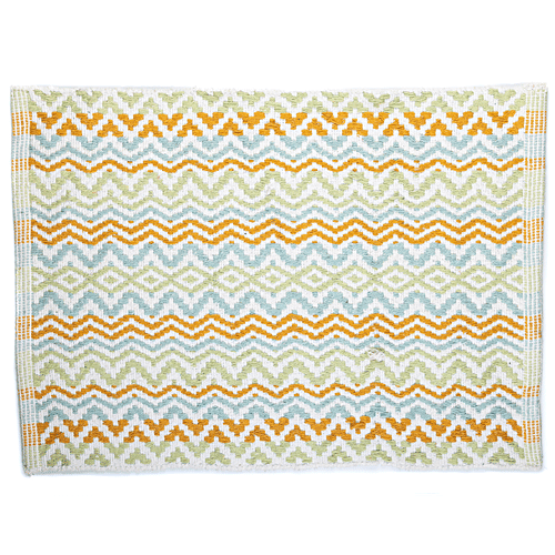 Veriza Woven Kitchen/Balcony Rug/Mat - Cotton, Durable, Easy To Clean, Off White, 1 pc  