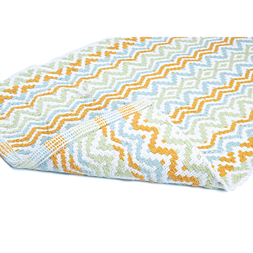 Veriza Woven Kitchen/Balcony Rug/Mat - Cotton, Durable, Easy To Clean, Off White, 1 pc  