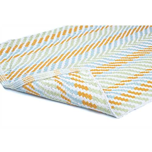Veriza Woven Kitchen / Balcony Mat - Cotton, Durable, Easy To Clean, Off White, 1 pc  
