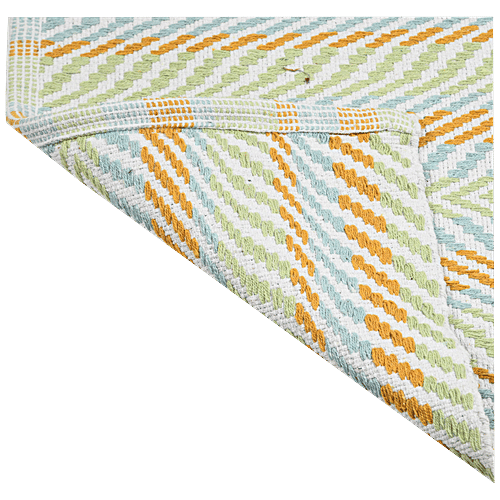 Buy Veriza Woven Kitchen / Balcony Mat Cotton, Durable, Easy To Clean, Off White Online at