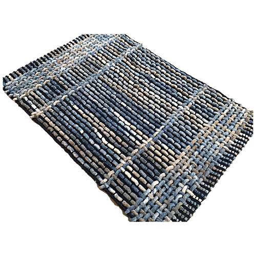 Veriza Rug/ Flooring Mat - Micro Chenille, Soft Texture, Durable, Navy Blue, 1 pc  