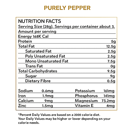 The Nut Makers Dry Roasted Cashews - Purely Pepper, Healthy Nuts, 80 g Pouch 