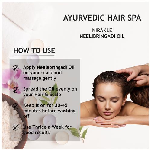 Buy Nirakle Neelibringadi Hair Oil - Ayurvedic Hair Spa, Enhance Hair  Growth, Prevents Hair Breakage Online at Best Price of Rs 560 - bigbasket