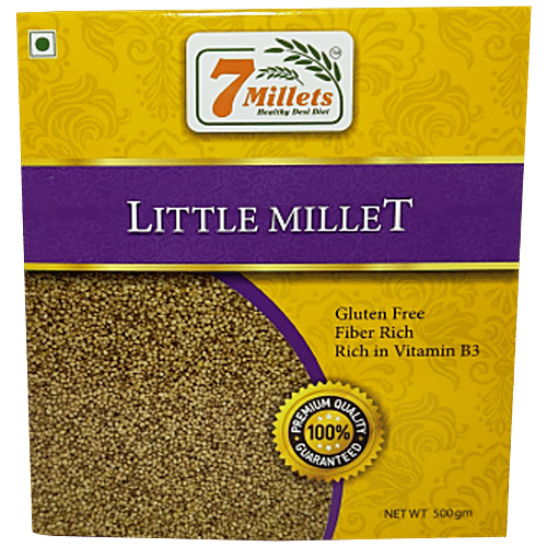 7Millets Little Millet - Premium Quality, Raw, Unpolished, Gluten Free, Fiber Rich, 500 g  