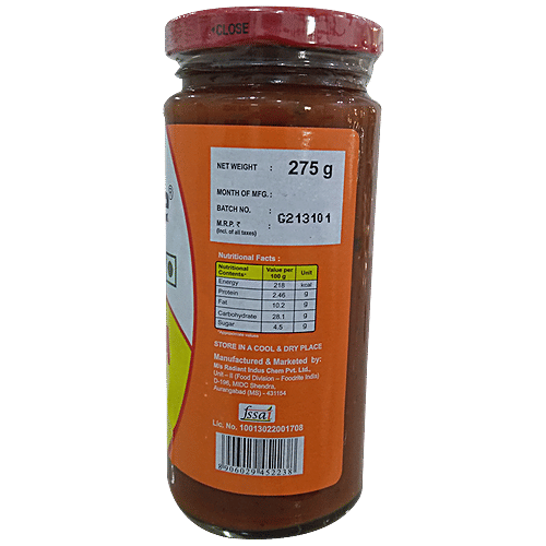 Mrs.Food Rite Pizza Pasta Sauce - With Herbs, Tangy Flavour, 275 g  