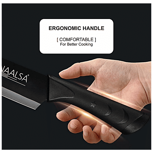 Naalsa Riya High-Carbon Premium Stainless Steel Kitchen Knife Set - With Non-Stick Coating, 6 pcs  