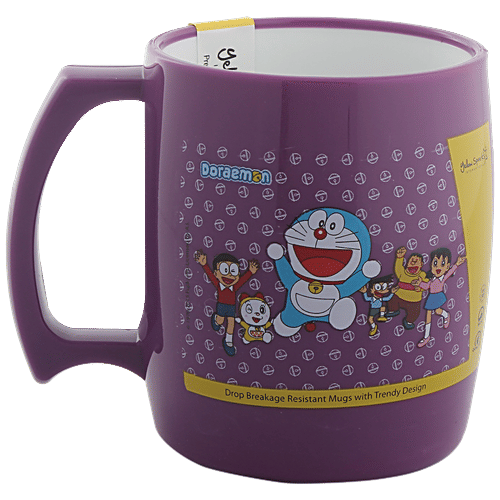 Yellow Spark Double Wall Mug - With Stylish Handle, Assorted Character & Colour, 280 ml