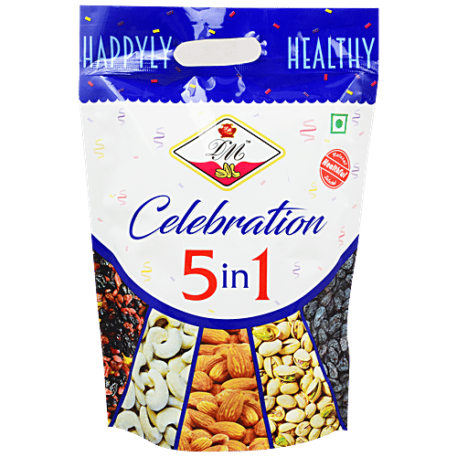 Don Monte Celebration 5 in 1 - Assorted Fruits & Nuts Packs, For Gifting, 500 g  