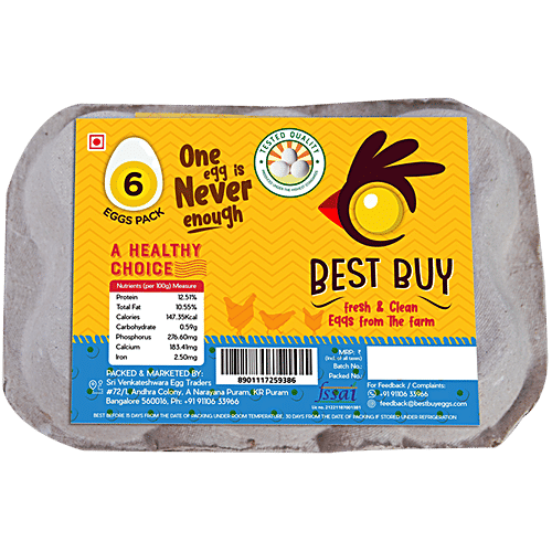 Buy Best Buy White Eggs Wholesome, Rich In Protein, Vitamins & Amino