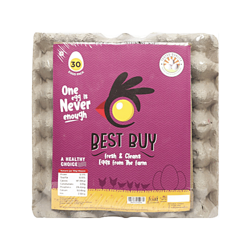 Best Buy Eggs - Wholesome, Rich In Protein, Vitamins & Amino Acids, 30 pcs  