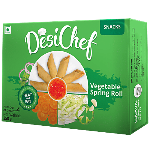 DesiChef Veg Spring Roll - Heat & Eat, 250 g