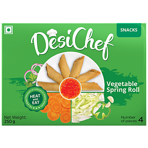 DesiChef Veg Spring Roll - Heat & Eat, 250 g