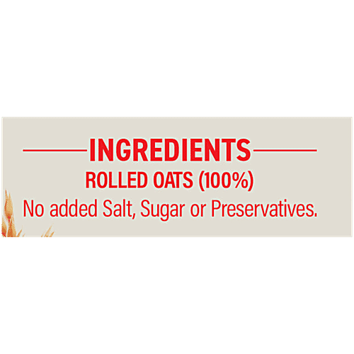 Bagrry's Whole Grain White Rolled Oats, 1.5 kg Pouch Rich In Protein, Helps Reduce Cholesterol, Rich In Fibre, Quick Cooking