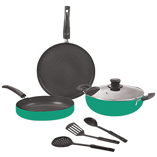 Buy Nirlon Greenchef Granite Aluminium NonStick Cookware Set with
