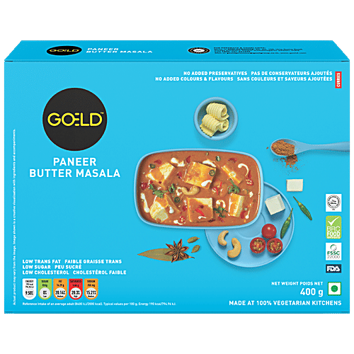 Buy GOELD Paneer Butter Masala 100 Veg, Low Cholesterol, No