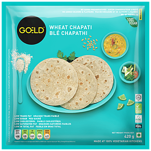 Buy GOELD Wheat Chapati 100 Vegan, Low Cholesterol, No Preservatives