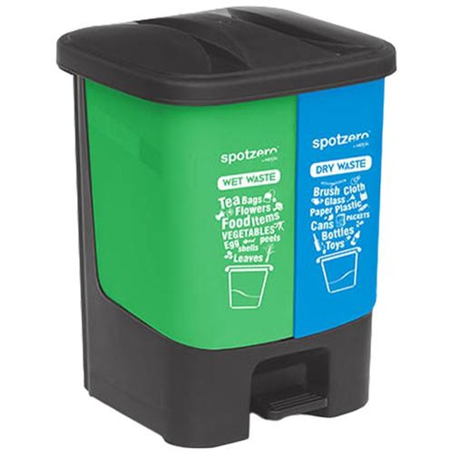 Buy Milton Spotzero Garbage Bin For Dry & Wet Waste, Easy To Use