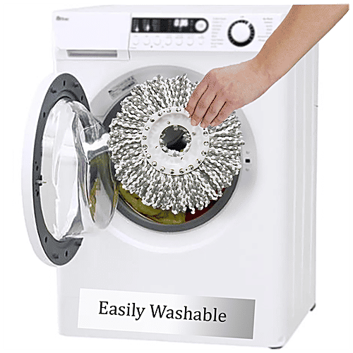 Milton - Spotzero Spin Mop Spares Set - Handle With Microfibers Refill, DCPDFLR076ASSR0024, Aqua Green, 1 pc  