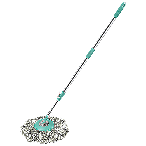 Milton - Spotzero Spin Mop Spares Set - Handle With Microfibers Refill, DCPDFLR076ASSR0024, Aqua Green, 1 pc  