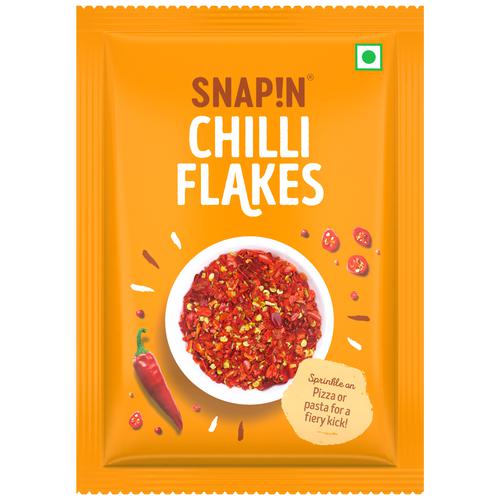 SNAPIN Chilli Flakes - Natural,Spicy Sprinkler For Pizza, Pasta, Snacks, 7 g  