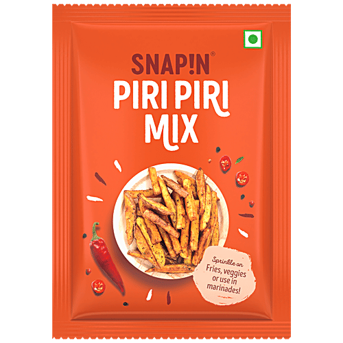 SNAPIN Piri-Piri Mix - Spicy Tangy Seasoning, Sprinkler For Snacks, Marinades, 12 g  