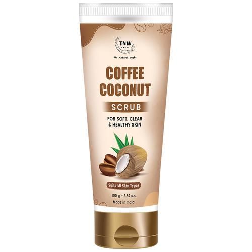 TNW-The Natural Wash Coffee Coconut Scrub - Gentle Exfoliator, For Soft, Clear & Healthy Skin, Chemical-Free, 100 g  
