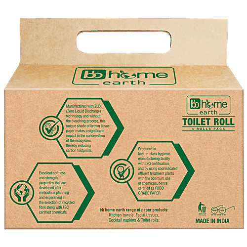 Buy BB Home Earth Toilet Tissue Roll 2 Ply, Soft, Hygienic & Highly