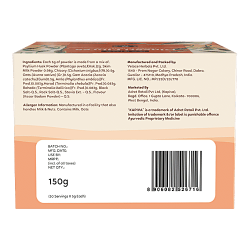 Buy Kapiva Kesar Badam Digesti Fibres Blend Of 4 Fibre For Easy Digestion & Constipation