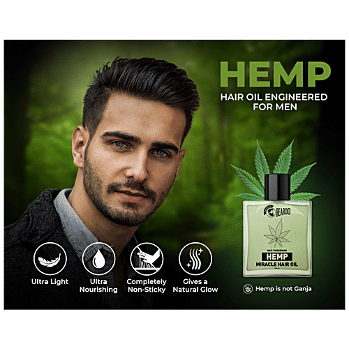 Buy Beardo Hemp Miracle Hair Oil Natural, NonSticky & Ultra