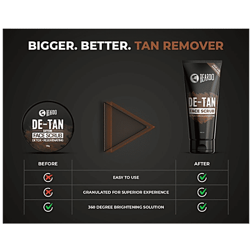 Buy Beardo DeTan Face Scrub Rejuvenates Skin, Removes Tan & Dead