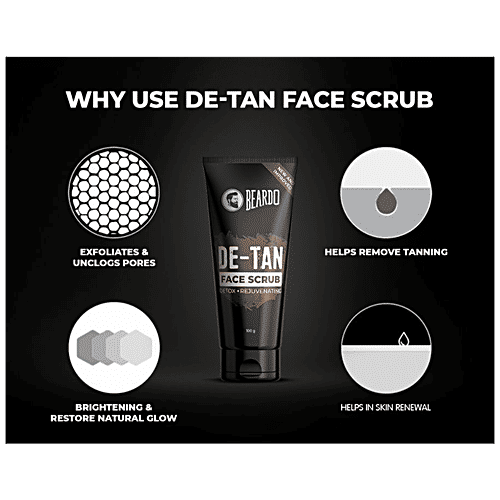Buy Beardo DeTan Face Scrub Rejuvenates Skin, Removes Tan & Dead