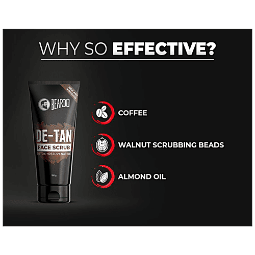 Buy Beardo DeTan Face Scrub Rejuvenates Skin, Removes Tan & Dead