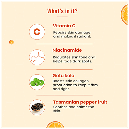 SIRONA 20% Vitamin C Face Serum for Men & Women 30 ml for Repair Skin Damage, Heals Dark Spots & Makes Skin Radiant with Niacinamide, Gotu Kola & Tasmanian Pepper Fruit, 30 ml Bottle