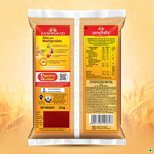 Aashirvaad Atta With Multigrains, 10 kg  High Fibre