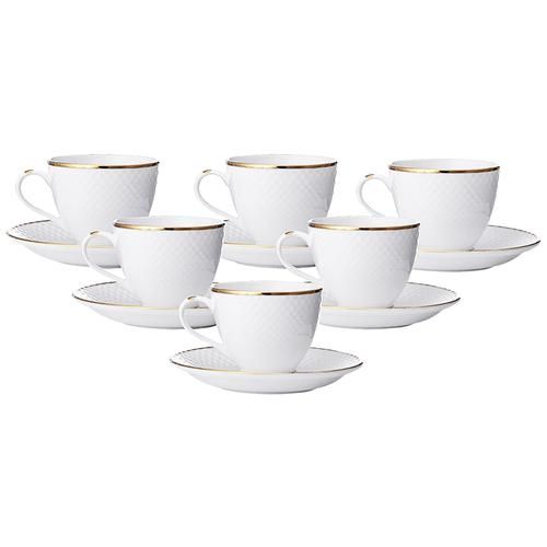 Buy Claycraft Ceramic Cup & Saucer Set - Diamond Goldline Online