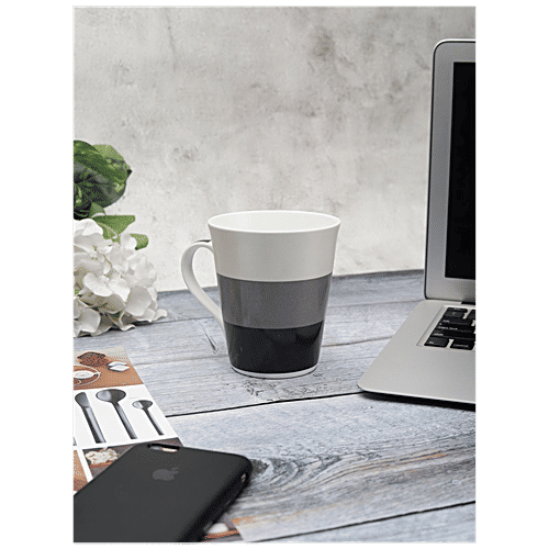 JCPL Ceramic Coffee/Milk Mug - Zing, Stripes, 340 ml